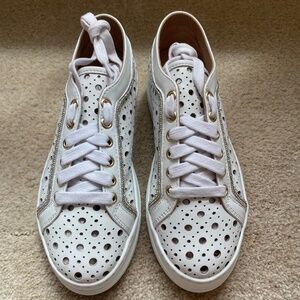 Jennifer Tattanelli Lasered Nappa Leather Platform Sneaker